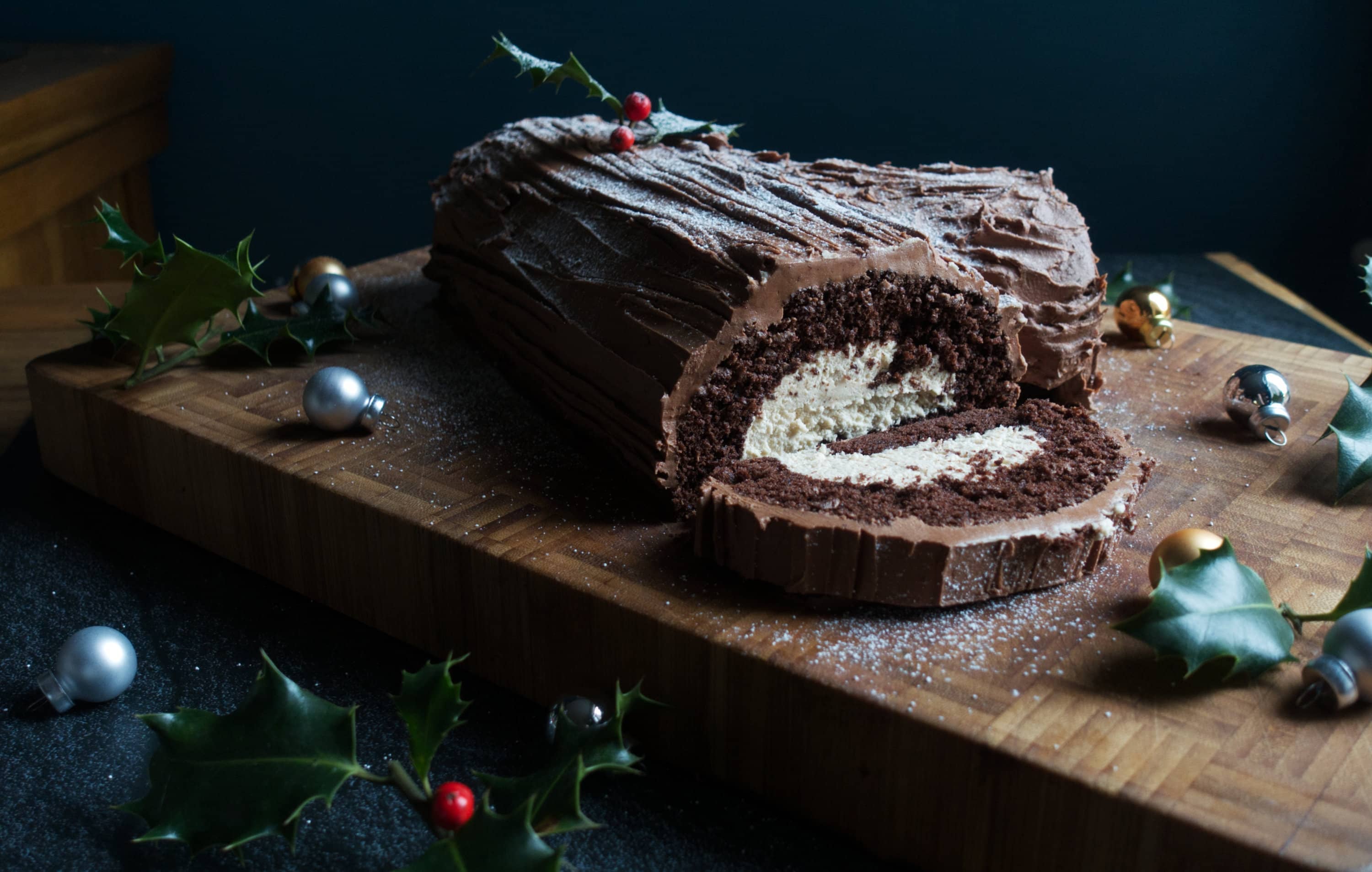 Glad I made these Yule log cakes before my oven broke in time for